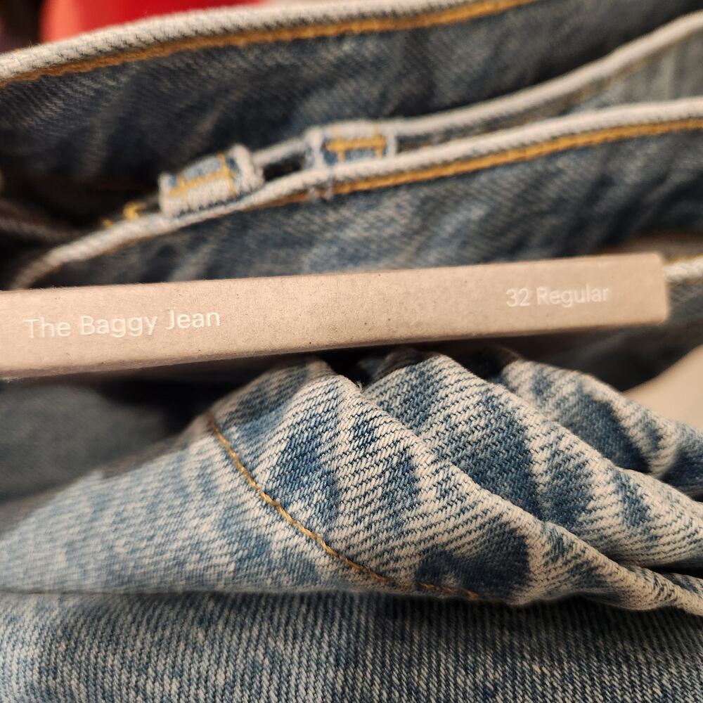 Everlane high rise wide leg baggy blue jeans size 32 - Picture 9 of 9